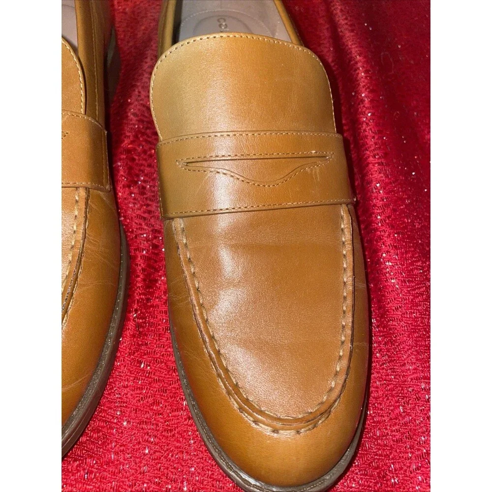 Cole Haan Women's Haverhill Penny Loafers British Tan Leather Size 10B $80 MSRP